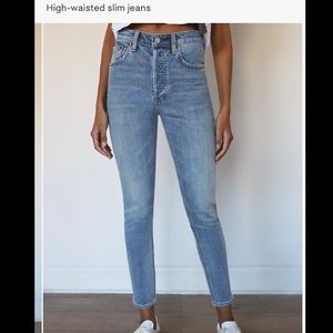 Aritzia Denim Forum Yoko High Rise Slim Ankle jean
